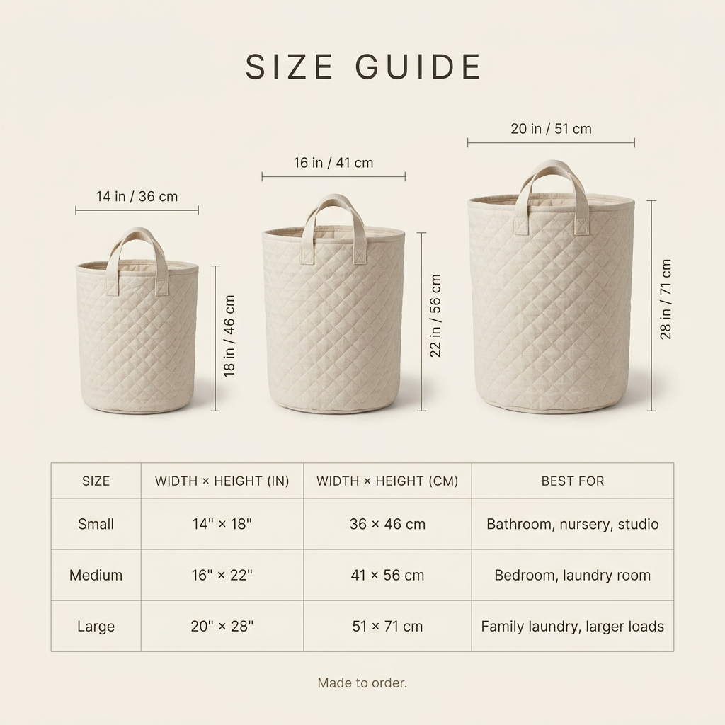 Quilted Laundry Basket - Glossy Shells