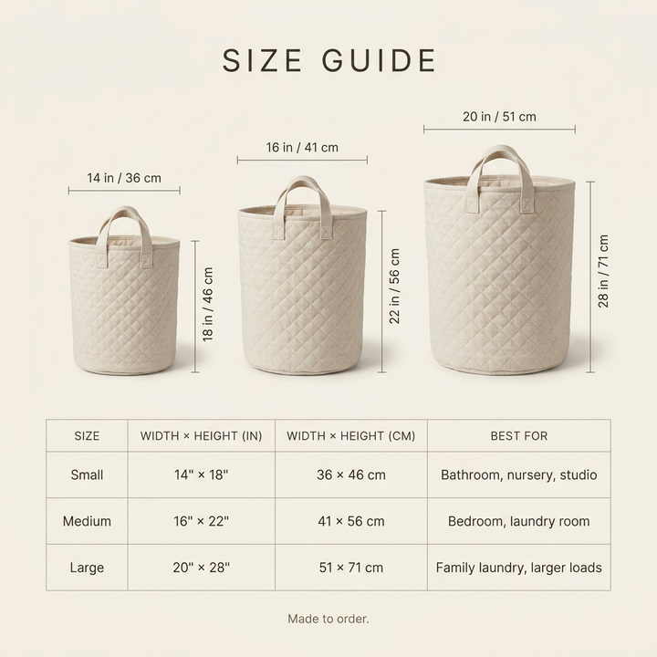 Quilted Laundry Basket - Timeless