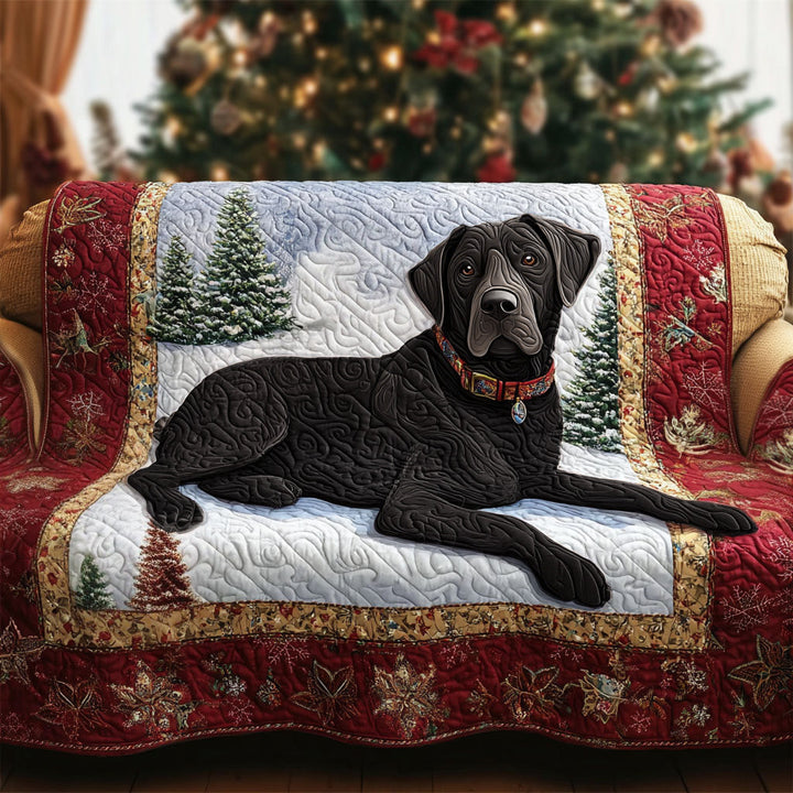 Cressida - Quilted Sofa Cover Labrador Black