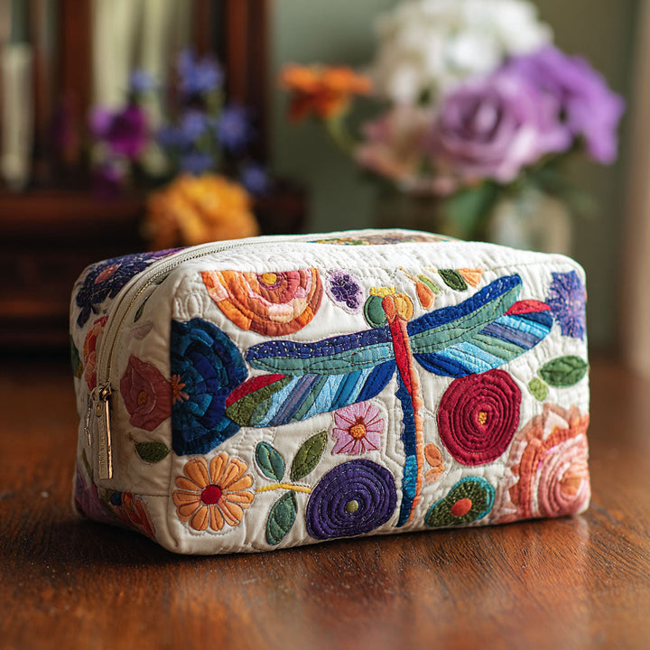 Kimberly - Quilted Toiletry Bag - Colourful Trim