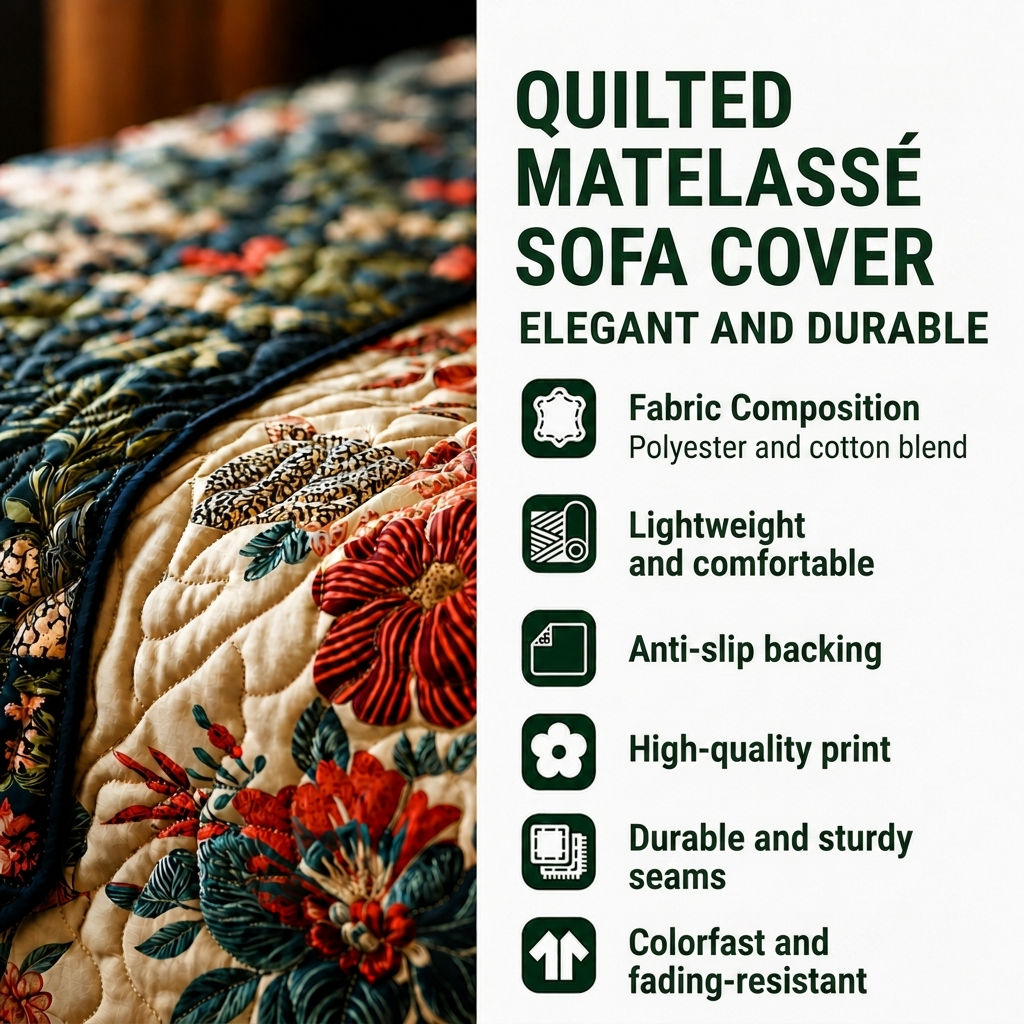 Abilene - Quilted Sofa Cover Sparks Christmas
