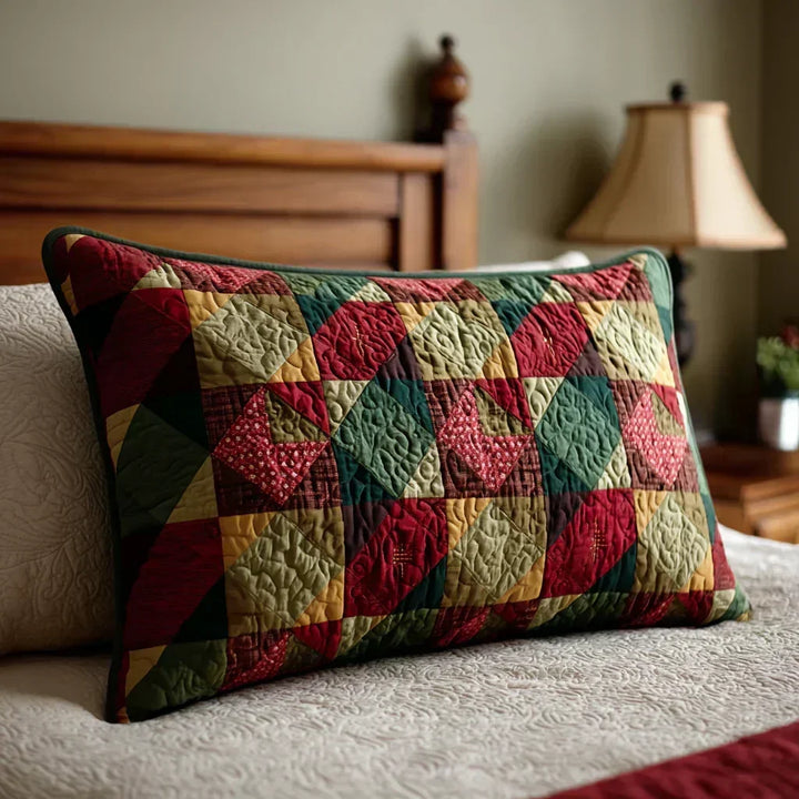 Quilted Decorative Pillowcase - Holly Dreams