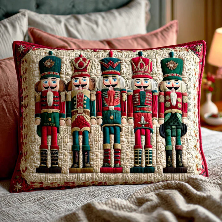 Quilted Decorative Pillowcase - Nutcracker Show