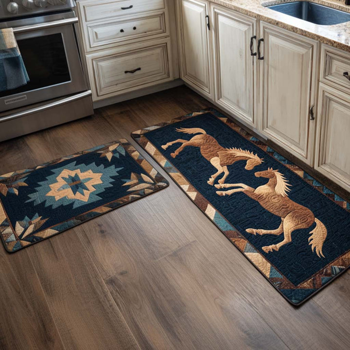 Rosa - 2-Piece Kitchen Mat Set - Horses in Motion