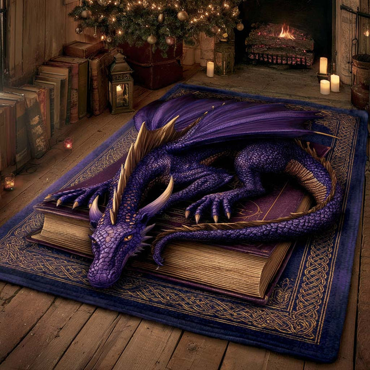 Rosalee - Decorative Rug - Enchanted Amethyst Dragon