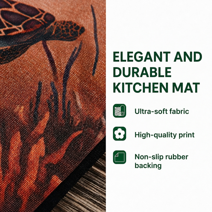 Elena - 2-Piece Kitchen Mat Set - Snowy Winter